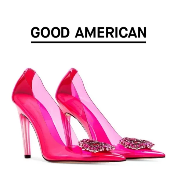 GOOD AMERICAN- CINDER-F*CKING-RELLA PUMP - HOT PINK 002 -Size 9 - Picture 3 of 7